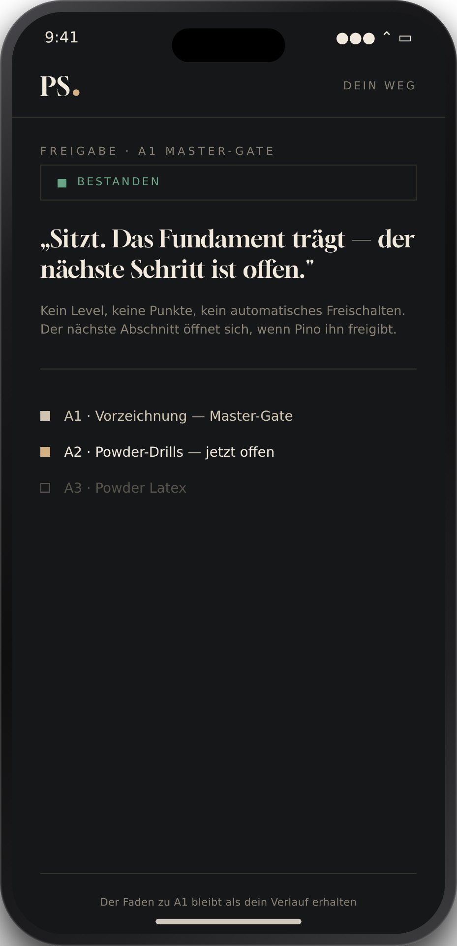 PASS — der nächste Schritt ist jetzt geöffnet.