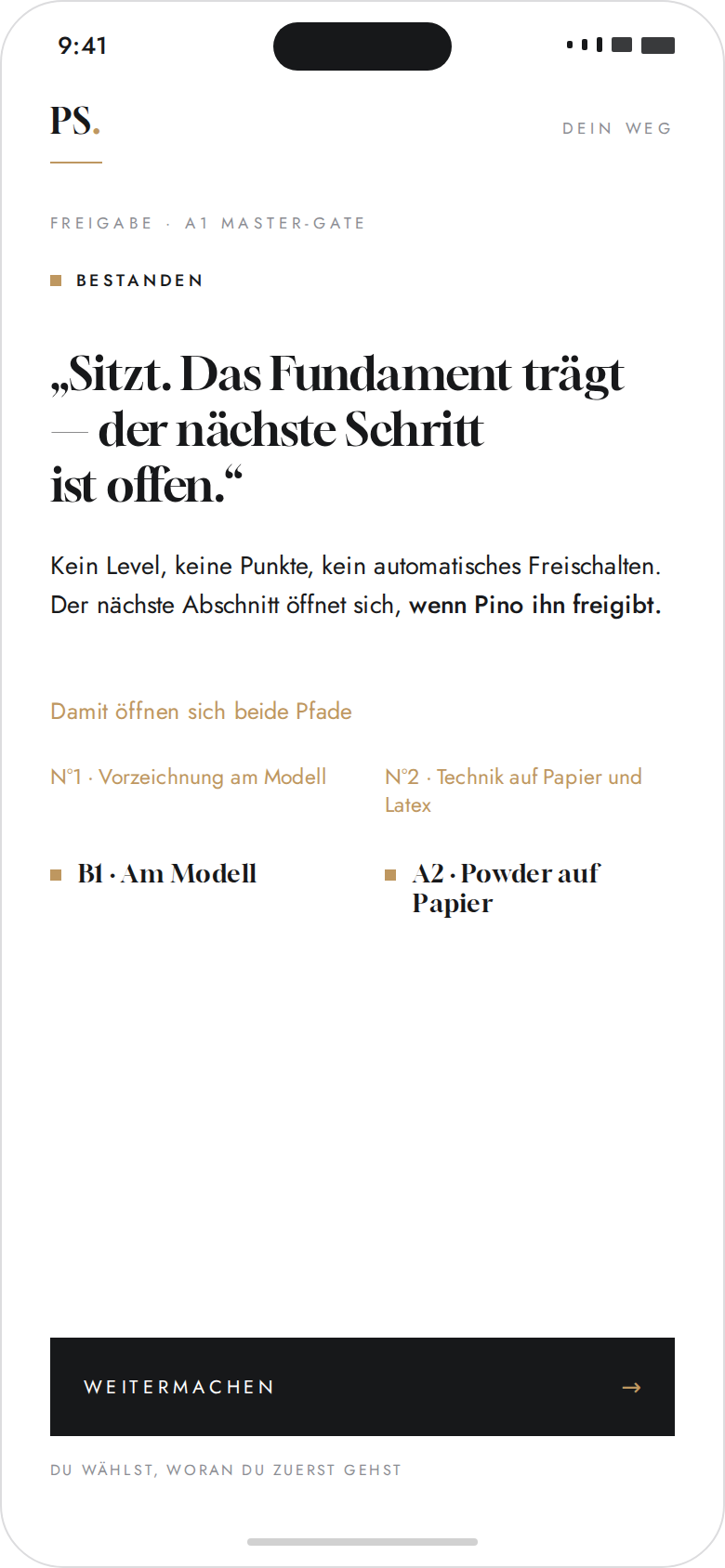 Anwendung: Die Freigabe