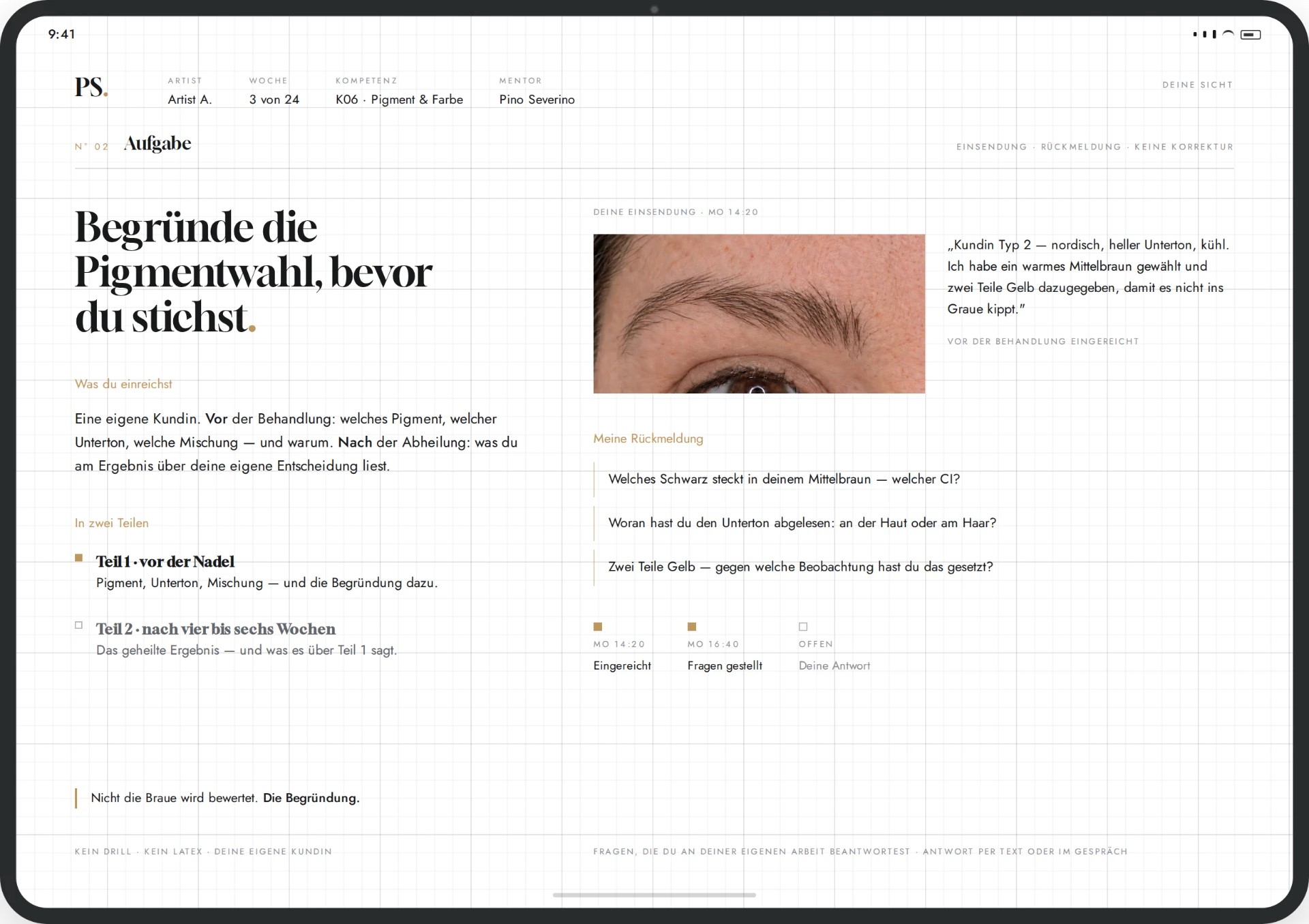 Anwendung: eine Aufgabe im Expert-Stil